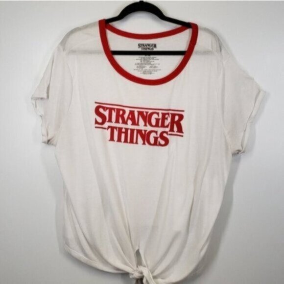 Stranger Things 3X Official Merch Tie Front Tee Retro Style Netflix - Picture 3 of 10